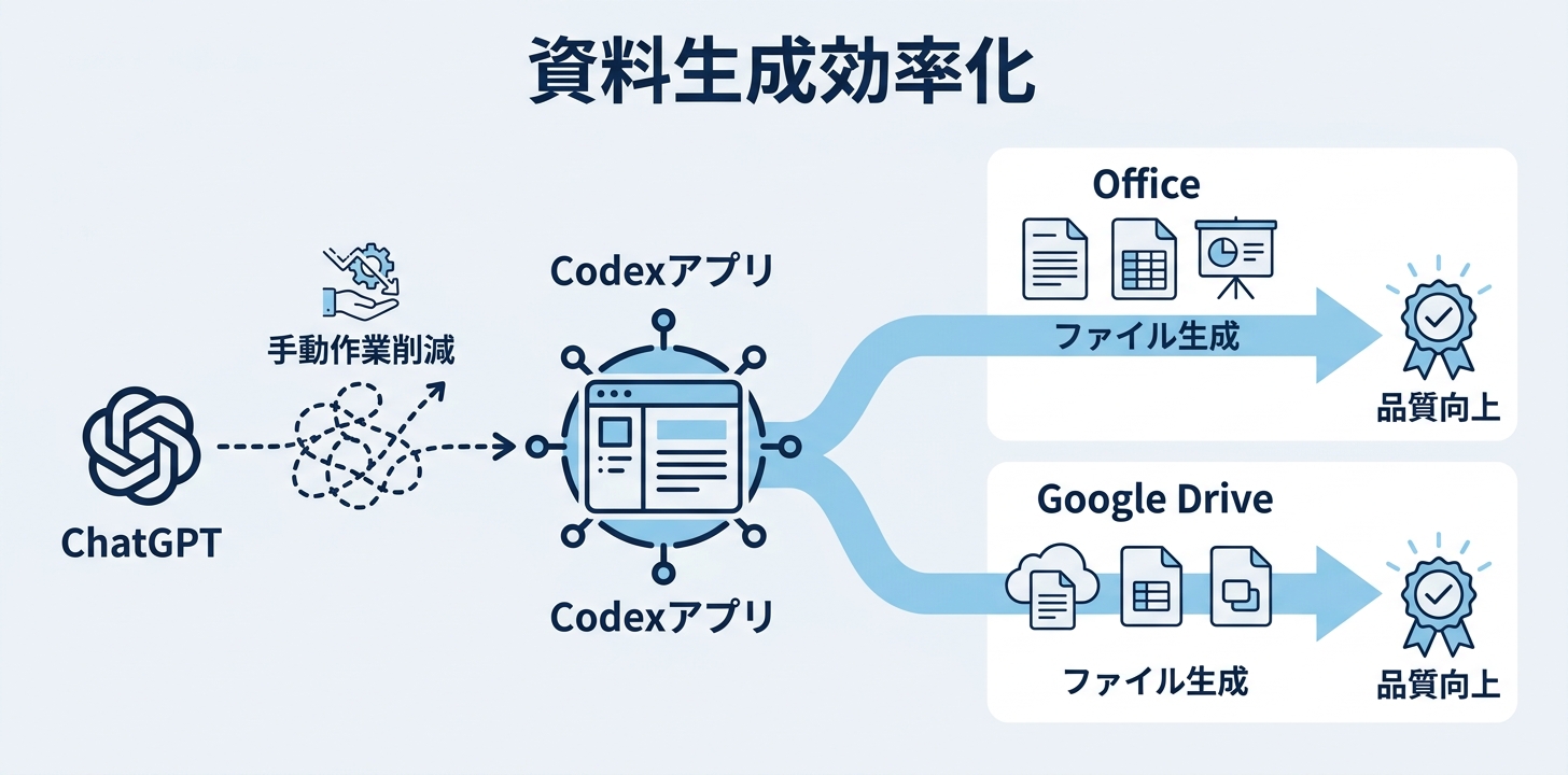 ④ ファイル生成品質の向上｜Office・Google Drive対応