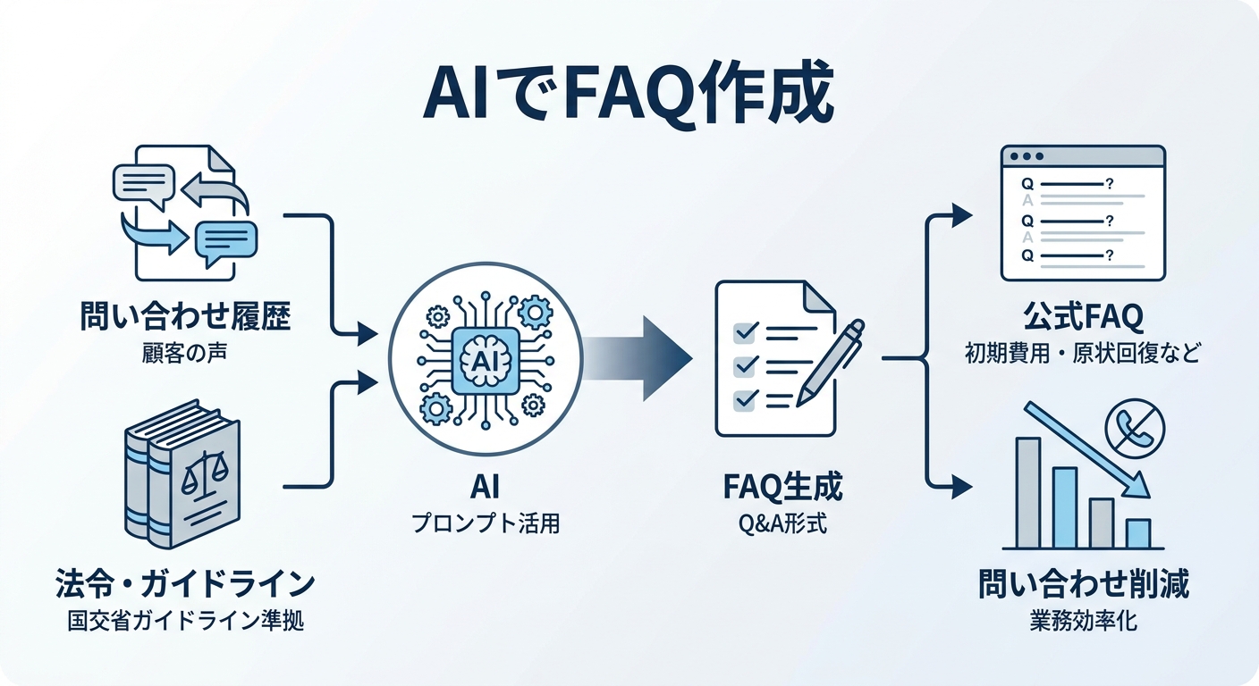 ⑨【ナレッジ】顧客・入居者向けFAQ集の作成