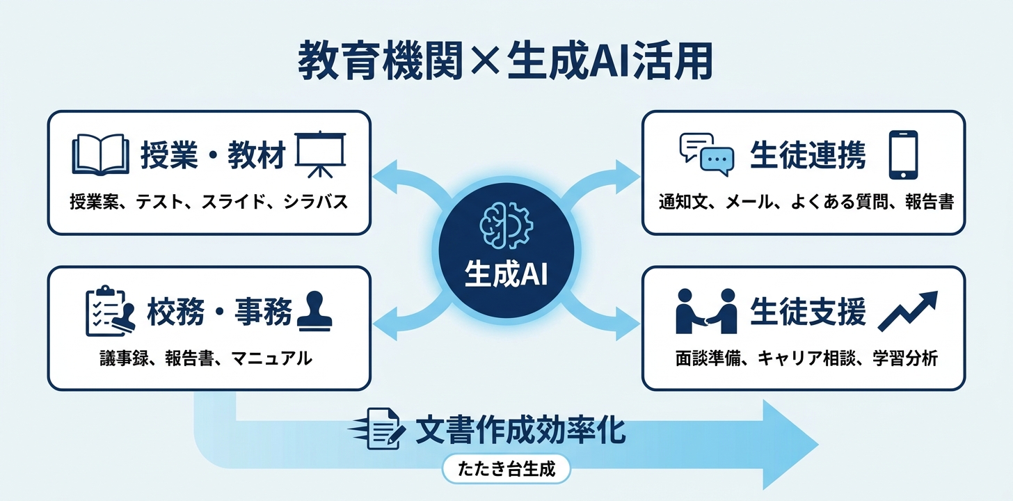 教育機関における生成AIユースケース全体像