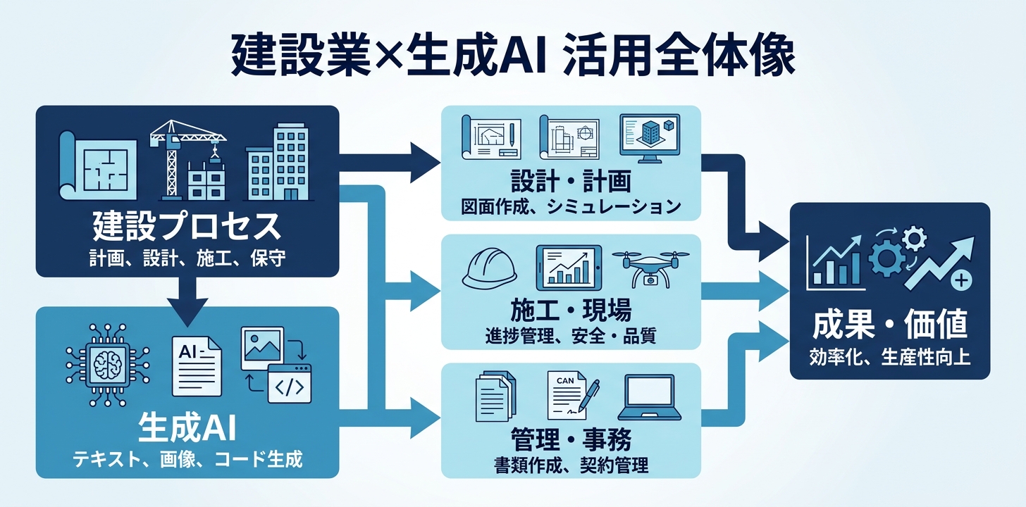 建設業における生成AIユースケース全体像