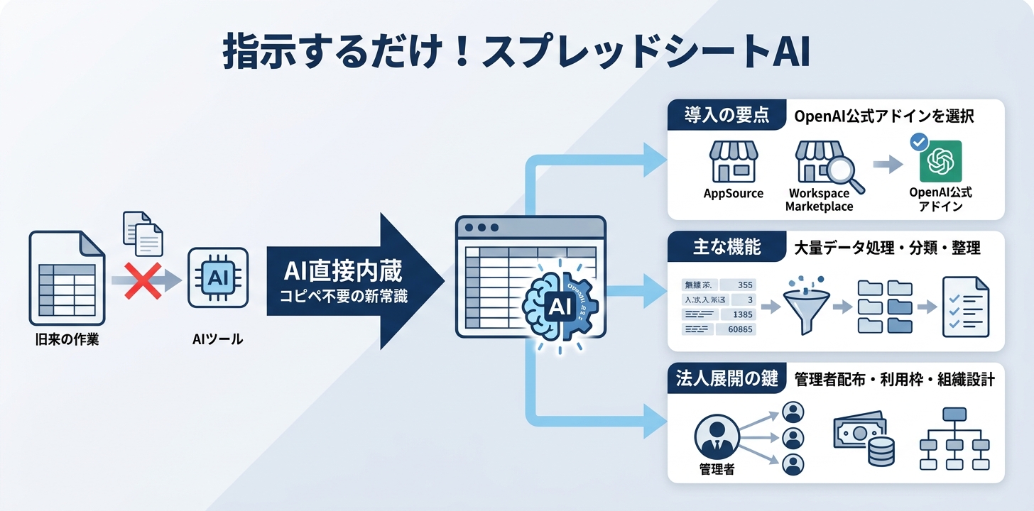 まとめ——スプレッドシート業務は「指示するだけ」に変わる