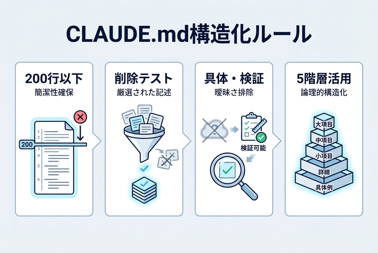 CLAUDE.mdの器を整える4つのルール