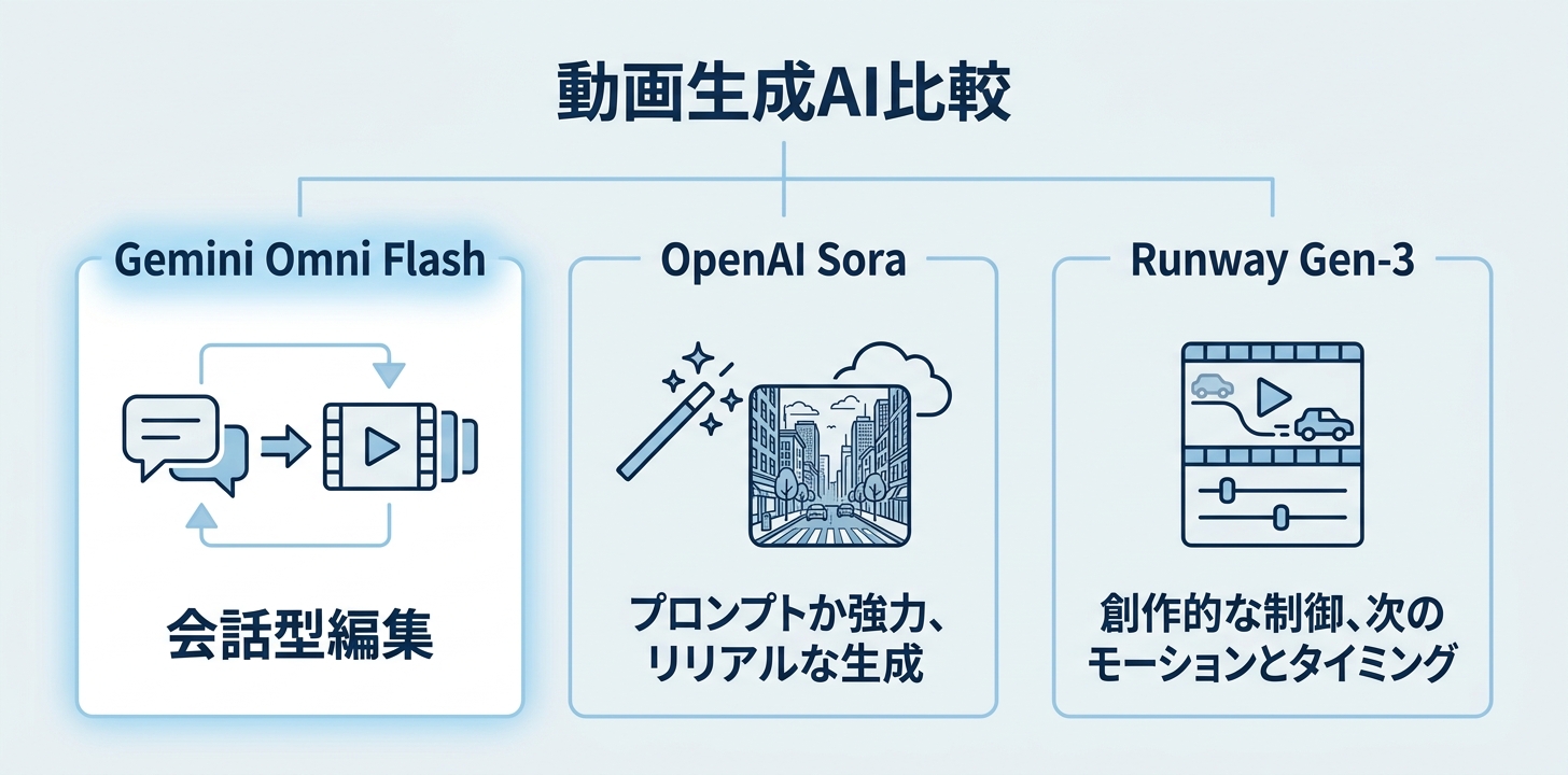 他の動画生成AIとの比較
