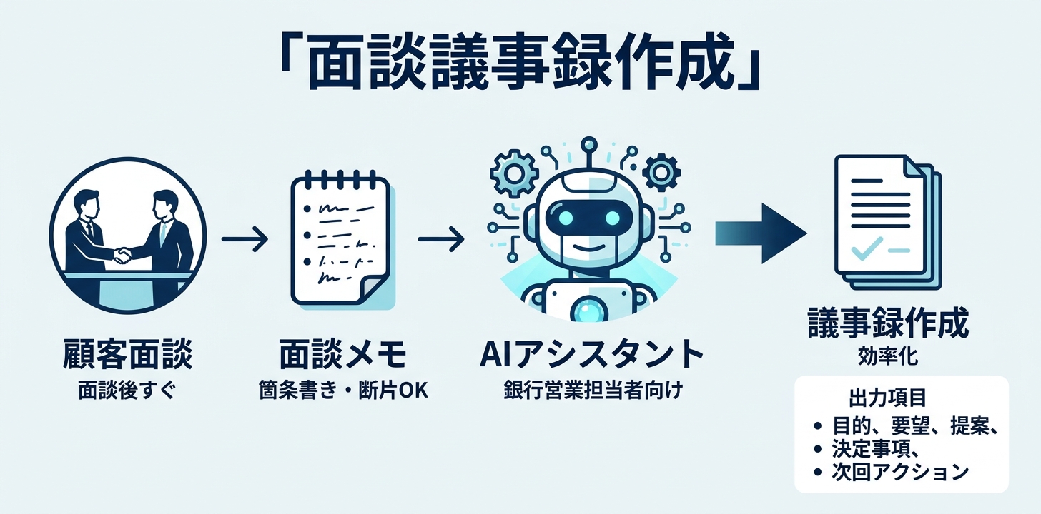 プロンプト⑤：顧客向け会議・面談の議事録作成