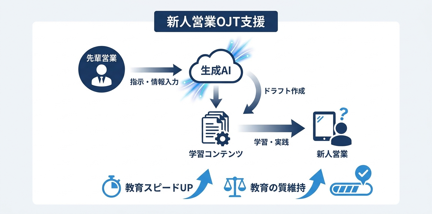⑦ 新人営業の商品知識OJTサポート