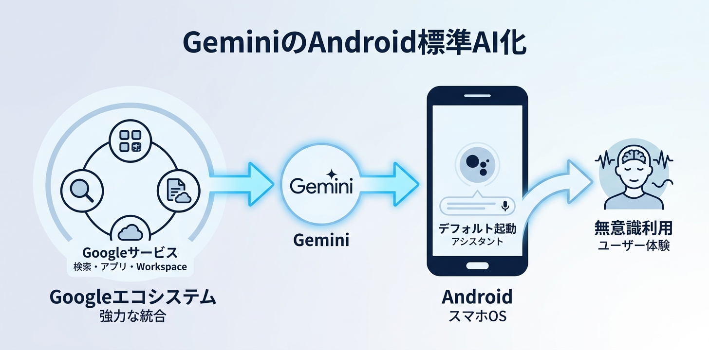 ①Geminiが「Androidの標準AI」になった