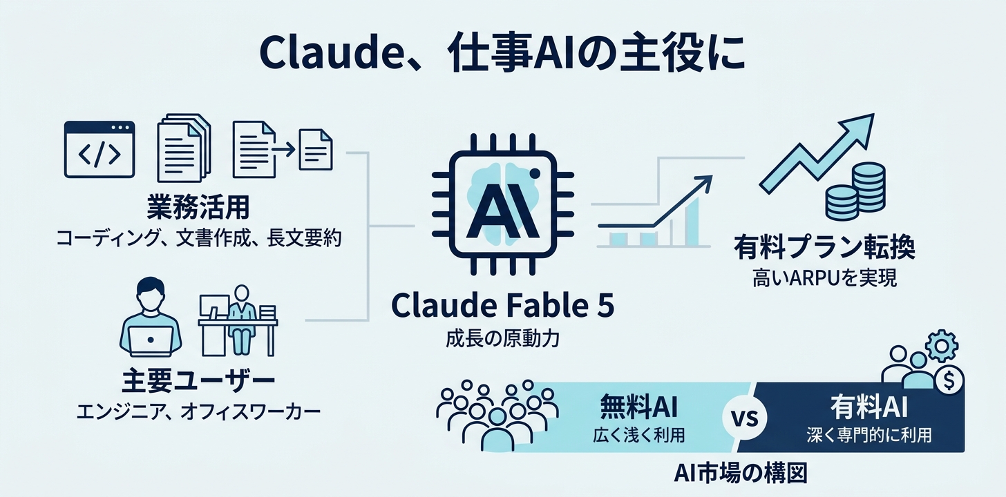 ②Claudeが「仕事で選ばれるAI」になった