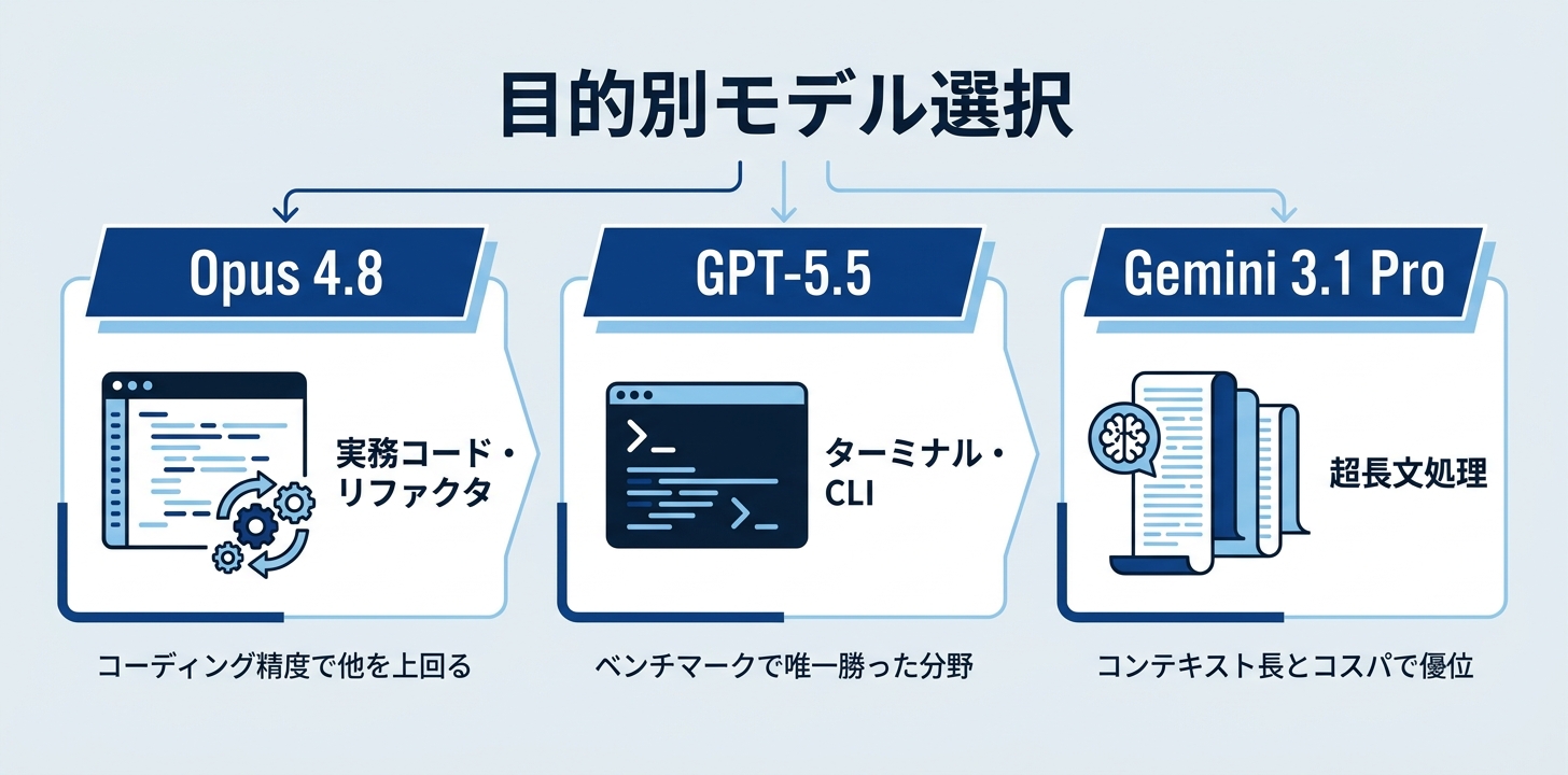 全部Opus 4.8でなくていい——目的別モデル選択ガイド