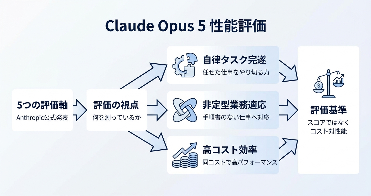 Opus 5の性能——公式が挙げた5つの評価軸