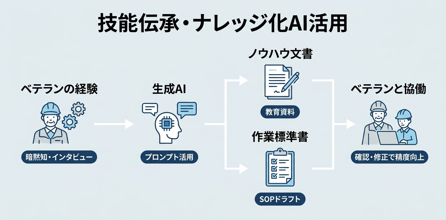 【技能伝承・ナレッジ化】そのまま使えるプロンプト3選