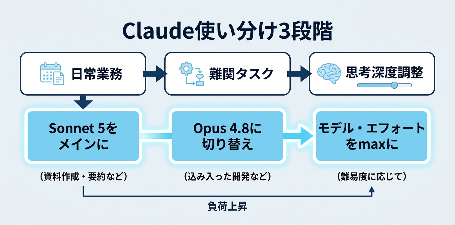 今日からの使い分け3ステップ