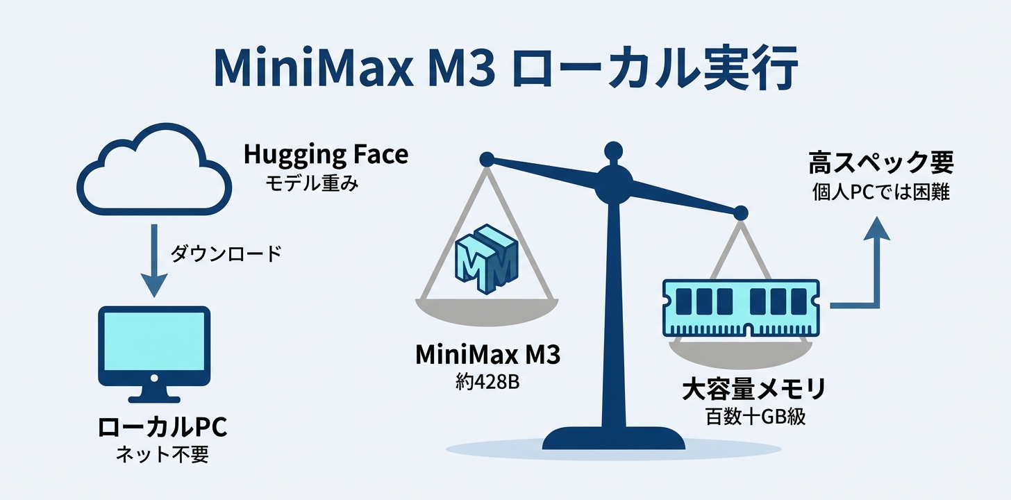 MiniMax M3はローカル実行できる？