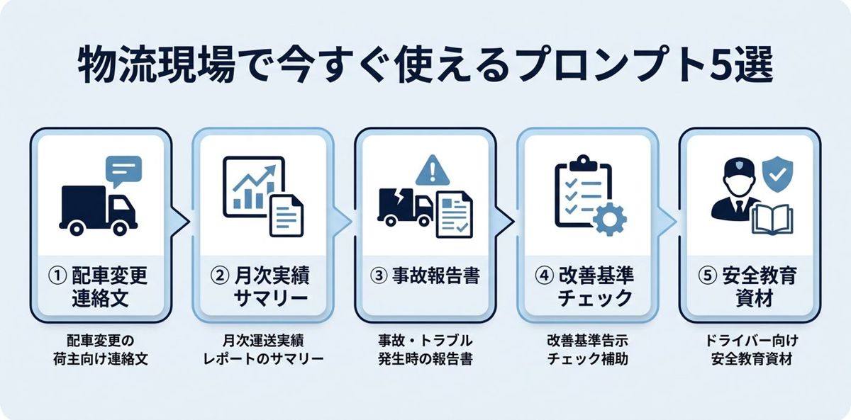 物流現場で今すぐ使えるプロンプト5選