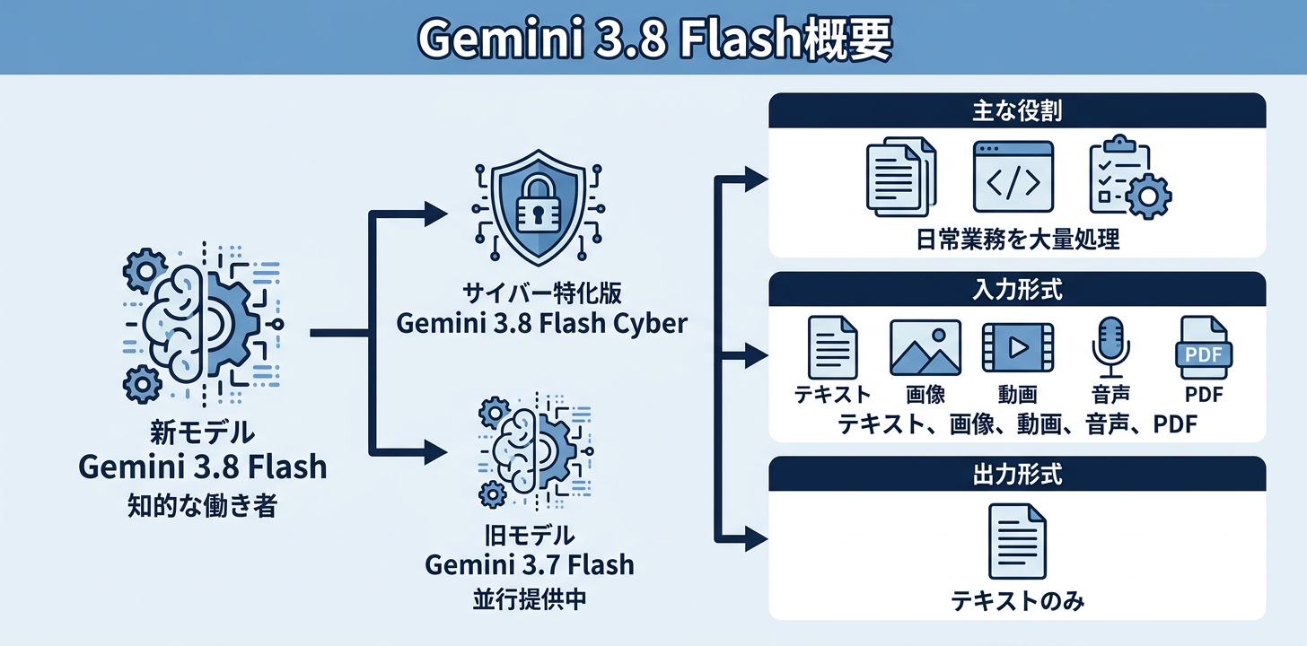 Gemini 3.8 Flashとは？6週間でFlash系3本目という異例のペース