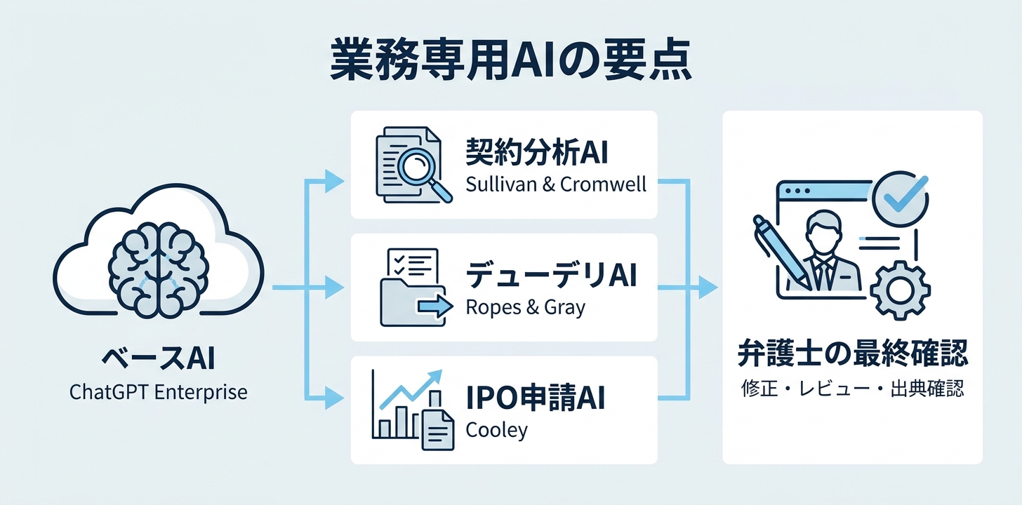 Astra for Lawと同時に紹介された大手事務所の内製ツール3例｜共通点は「弁護士が確かめて直せる」