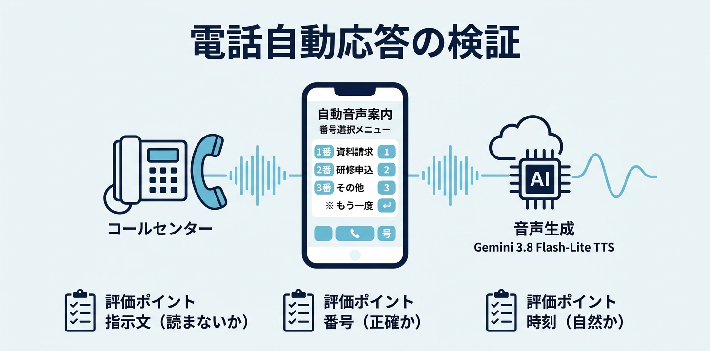 日本語で試した④電話の自動応答(Flash-Lite TTS)