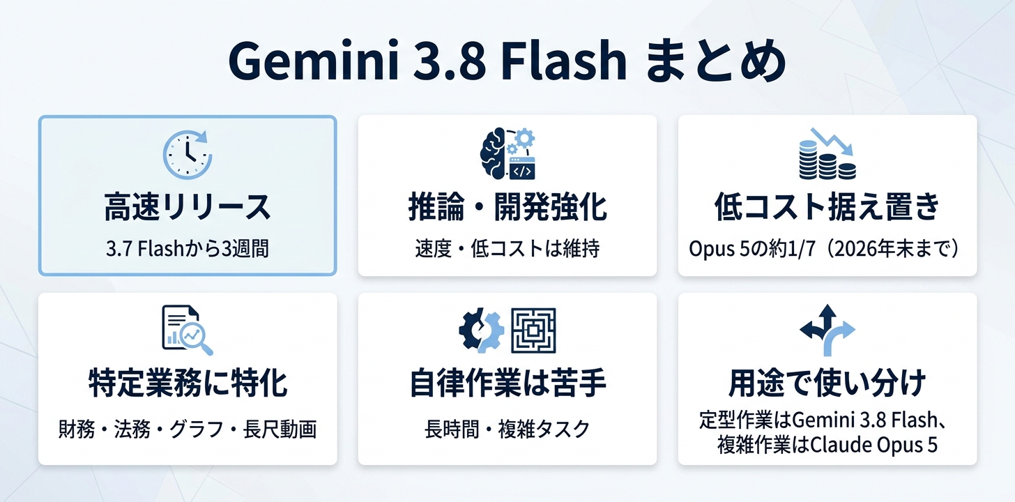 Gemini 3.8 Flashのまとめ