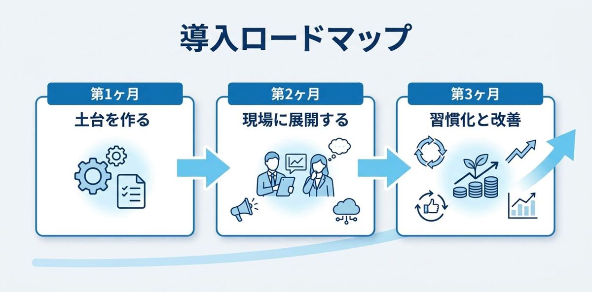 導入ロードマップ：まず3ヶ月で動かす