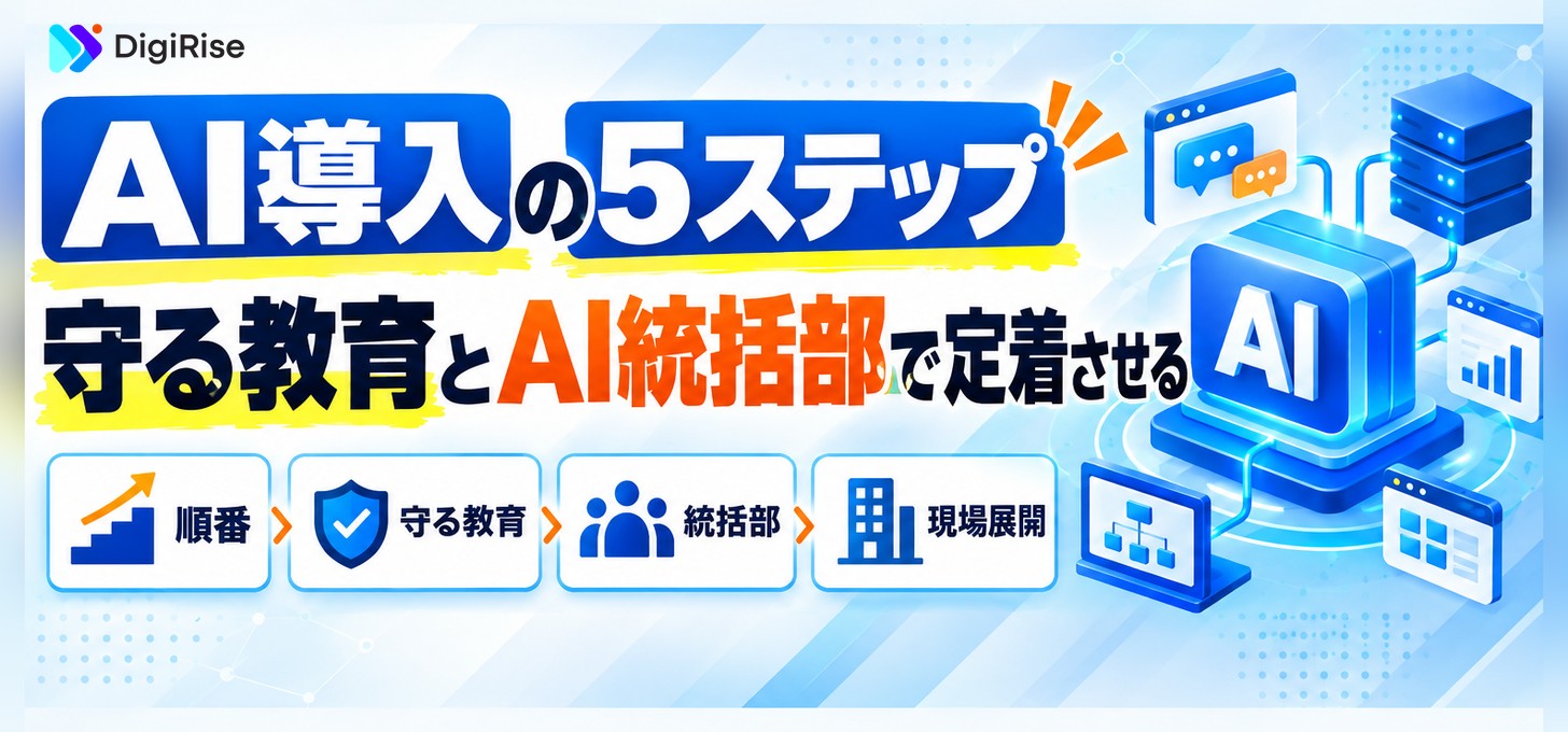 AI導入の5ステップとは？失敗しない進め方とAI統括部の作り方｜活用事例