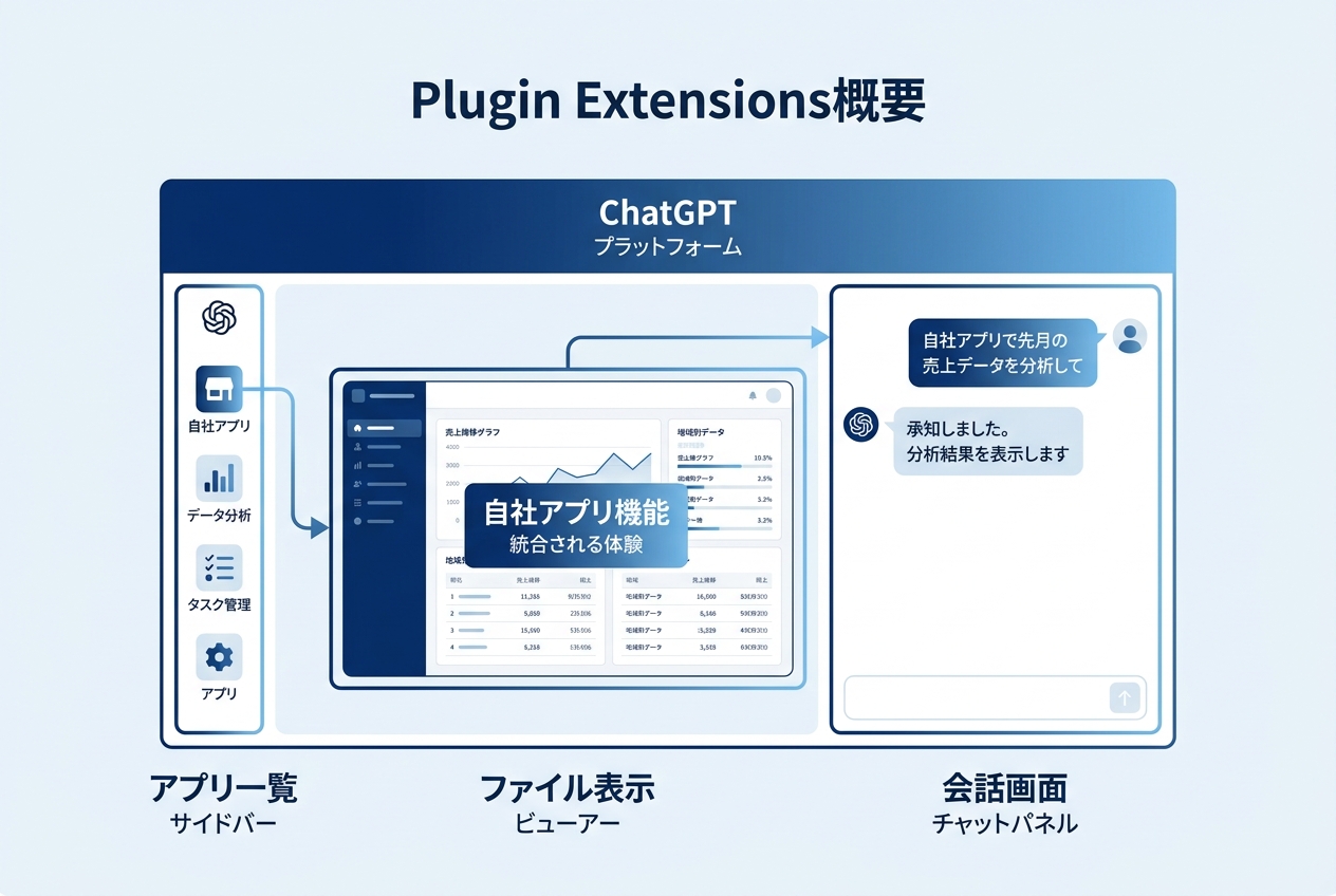 Plugin Extensionsとは？ChatGPTの中に自社アプリの居場所を作れる
