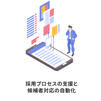 採用プロセスの支援と候補者対応の自動化