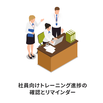 社員向けトレーニング進捗の確認とリマインダー