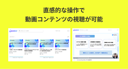 直感的な操作で動画コンテンツの視聴が可能